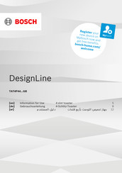 Bosch DesignLine TAT4P440GB Information For Use