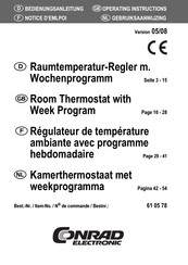 Conrad Electronic 61 05 78 Operating Instructions Manual