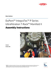 Dupont IntegraTec Ultrafiltration T-Rack Manifold II P Series Assembly Instructions Manual