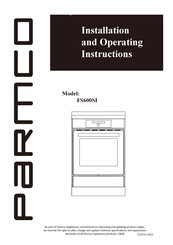 Parmco FS600SI Installation And Operating Instructions Manual