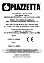Piazzetta Multifuoco 2003 Installation, Use And Maintenance Instruction