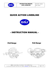 ONIS PLR Series Instruction Manual