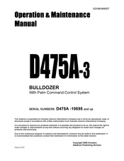 Komatsu D475A-3 Operation & Maintenance Manual