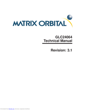 Matrix Orbital GLC24064 Technical Manual