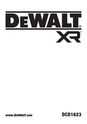 DeWalt XR DCD1623 Original Instructions Manual