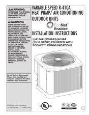 EcoNet A16AZ36A Installation Instructions Manual