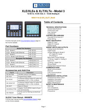 HORNER XLE 3 Manual