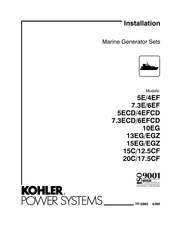 Kohler 15EG/EGZ Installation Manual