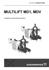 Grundfos Multilift MDV Installation And Operating Instructions Manual