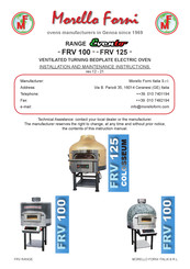 Morello Forni Evento FRV 125 Installation And Maintenance Instructions Manual