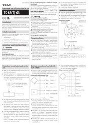 Teac TC-SR(T)-G3 Instructions For Use
