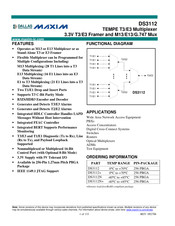 Dallas Semiconductor MAXIM DS3112 Manual