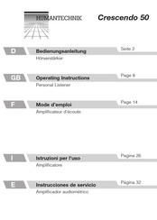 Humatechnik Crescendo 50 Operating Instructions Manual