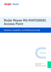 Ruijie Reyee RG-RAP2200 Hardware  Installation And Reference Manual
