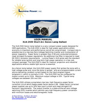Lumina Power XLB-2500 User Manual