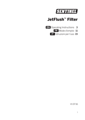 Sentinel JetFlush Filter Operating Instructions Manual