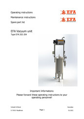 EFA 202-204 Operating Instructions Manual