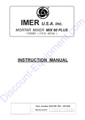 IMER USA MIX 60 PLUS Instruction Manual