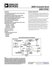 Analog Devices AD9912/PCBZ Quick Start Manual