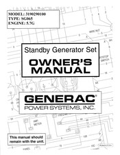 Generac Power Systems SG065 Owner's Manual