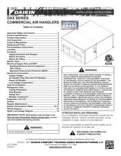 Daikin DAX0904 Series Installation Instructions Manual