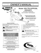 Sma Fimco Pro Series Owner's Manual