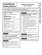 Haier GE UVC9480 Installation Instructions Manual