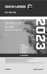 BRP Sea-Doo GTX PRO 130 Operator's Manual
