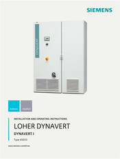 Siemens LOHER DYNAVERT I 6SE03 Installation Instructions Manual