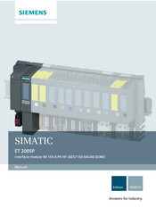 Siemens SIMATIC ET 200SP Manual