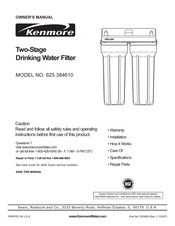 Kenmore 625.384610 Owner's Manual