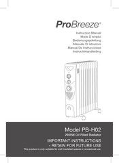 ProBreeze PB-H02 Instruction Manual