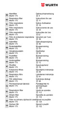 Würth 175 Manual