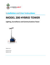 HybridLight 200 HYBRID TOWER Installation And User Instructions Manual