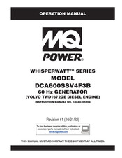 MQ Power WHISPERWATT DCA600SSV4F3B Operation Manual