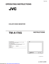 JVC TM-A170G Operating Instructions Manual