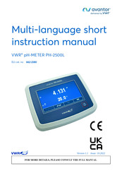 VWR 662-2380 Short Instruction Manual