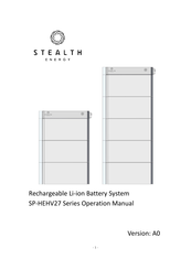 Stealth SP-HEHV27 Series Operation Manual