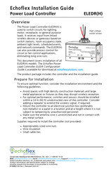 Etc echoflex ELEDR Installation Manual