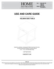 Home Decorators Collection STL-08151-1 Use And Care Manual