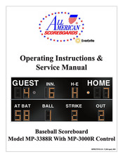 All American Scoreboards Everbrite MP-3388R Operating Instructions & Service Manual