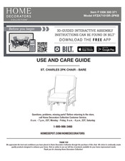 Home Decorators Collection FZA71015R-2PKB Use And Care Manual