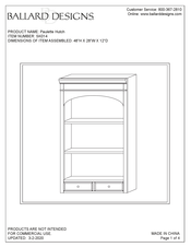 Ballard Designs Paulette Hutch SK014 Quick Start Manual