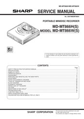Sharp MD-MT866HS Service Manual