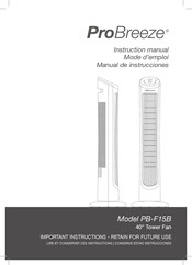 ProBreeze PB-F15B Instruction Manual