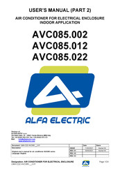 Alfa Electric AVC085.022 User Manual