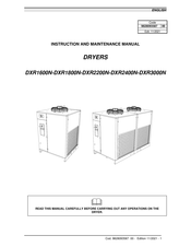 NANO DXR2400N Instruction And Maintenance Manual