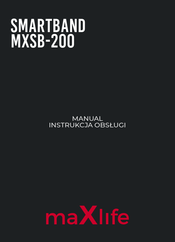 Maxlife SMARTBAND MXSB-200 Manual