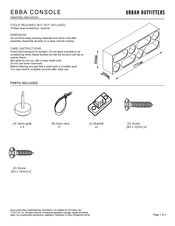 Urban Outfitters EBBA CONSOLE Assembly Instructions
