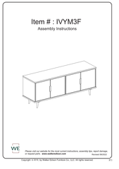 Walker Edison IVYM3F Assembly Instructions Manual